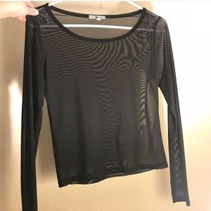 SHEER See Through Black Top